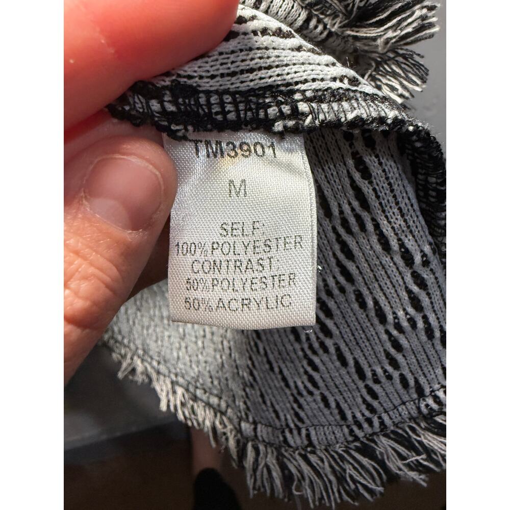 Thml Asymmetrical Color Block Jaycaurd Tweed Frin… - image 3